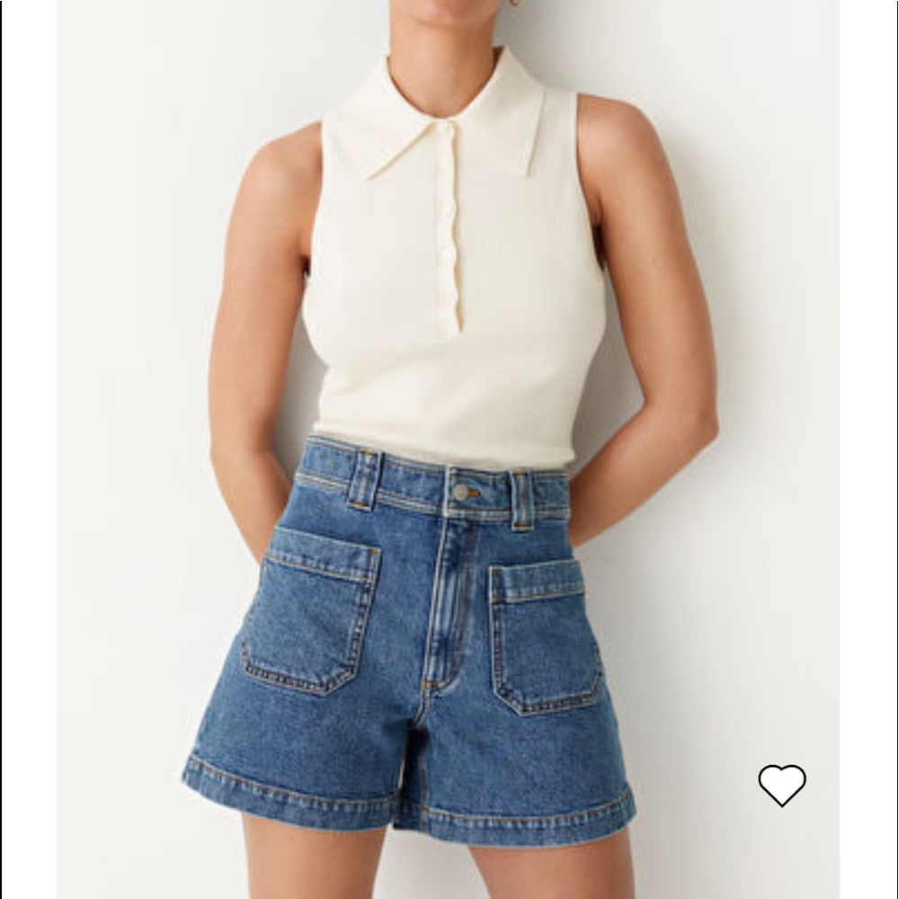 & Other Stories | Patch Pocket Denim Shorts | Size 10